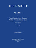 Spohr, Louis % Septet, op. 147 (score & parts) - FL/CL/BSN/HN/VLN/CEL/PN