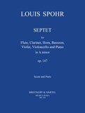 Spohr, Louis % Septet Op 147 (Score & Parts)-FL/CL/BSN/HN/VLN/CEL/PN