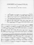 Vivaldi, Antonio % Concerto in d minor F12 #42 RV96 - FL/BSN/VLN/PN (Basso Continuo)