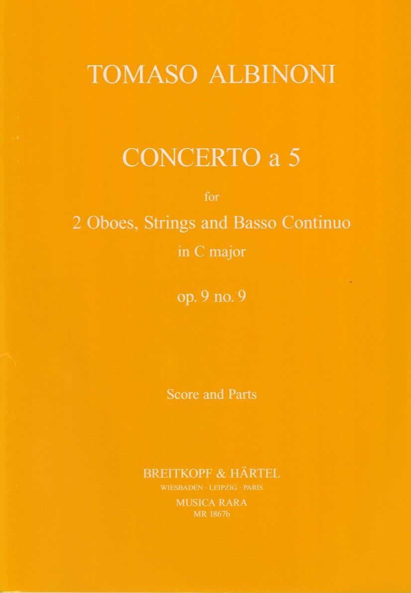 Concerto a Cinque in C Major, op. 9, #9 (score & se - Trevco Concerto a Cinque in C Major, op. 9, #9 (score & se - Trevco