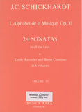 Schickhardt, Johann Christian % L'Alphabet de la Musique, op. 30, V6 - OB/PN (Basso Continuo)