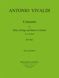 Vivaldi, Antonio % Concerto in a minor, F7 #5, RV461 (score & parts) - OB/STGS