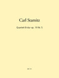 Stamitz, Carl % Quartet in Bb Major, op. 19, #5 (score & parts) - BSN/VLN/VLA/CEL