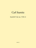 Stamitz, Carl % Quartet in F Major, op. 19, #6 (score & parts) - BSN/VLN/VLA/CEL [POP]