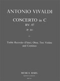 Vivaldi, Antonio % Concerto in C Major F12 #30 RV87-FL/OB/2VLN/PN (Basso Continuo)