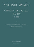 Vivaldi, Antonio % Concerto in g minor, RV439 - FL/BSN/2VLN/PN (Basso Continuo)