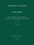 Vivaldi, Antonio % Concerto in g minor, F12 #8, RV106 - FL/BSN/VLN/PN (Basso Continuo)