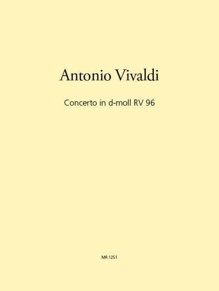 Vivaldi, Antonio % Concerto in d minor F12 #42 RV96 - FL/BSN/VLN/PN (Basso Continuo)