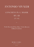 Vivaldi, Antonio % Concerto in G Major F12 #13 RV101-FL/OB/BSN/VLN/PN (Basso Continuo)