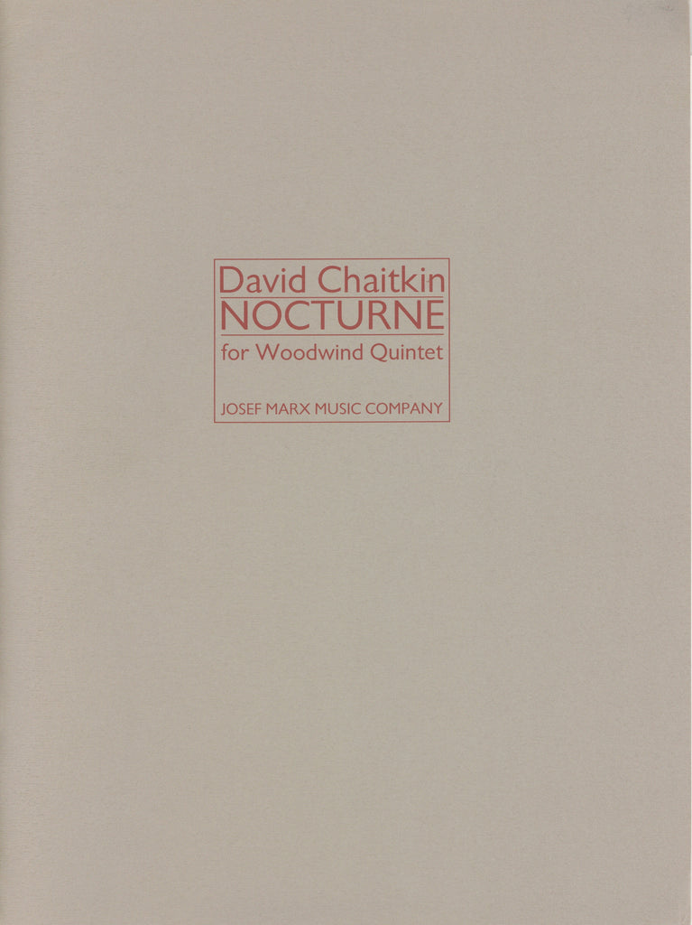 Chaitkin, David % Nocturne (score & parts) - WW5