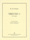 Graun, Carl Heinrich % Trio #1 in D Major (score & parts) - OB/HN/BSN or OBd'AMORE/HN/BSN