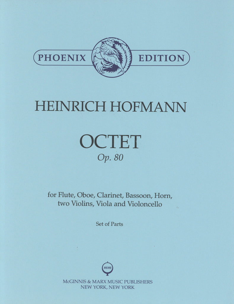 Hofmann, Heinrich % Octet Op 80 (Parts Only)-FL/CL/BSN/HN/STG4