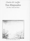 Loeffler, Charles Martin % Two Rhapsodies - OB/VLA/PN
