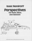 Nemiroff, Isaac % Perspectives (score & parts - see note) - FL/OB/BSN