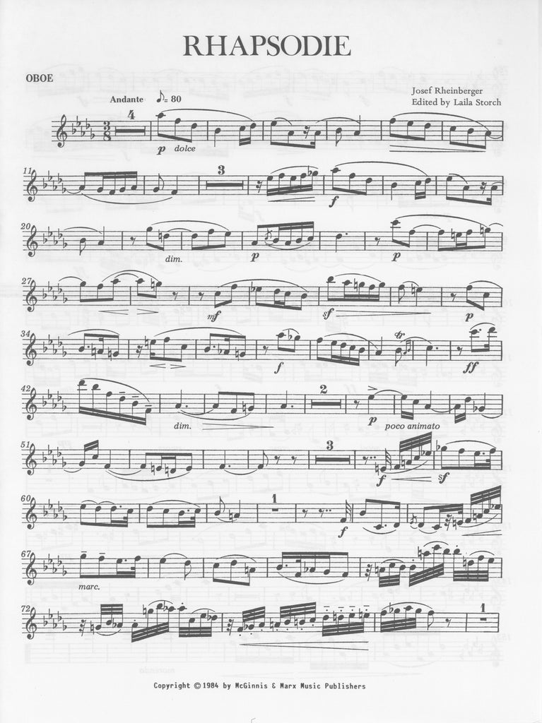 Rhapsodie, op. 127 - OB/ORGAN - Trevco Music Rhapsodie, op. 127 - OB/ORGAN - Trevco Music