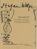 Wolpe, Stefan % Quartet (score only) - OB/CEL/PERC/PN
