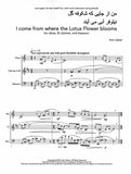Zaheri, Amir % I Come From Where the Lotus Flower Blooms (score & parts) - OB/CL/BSN
