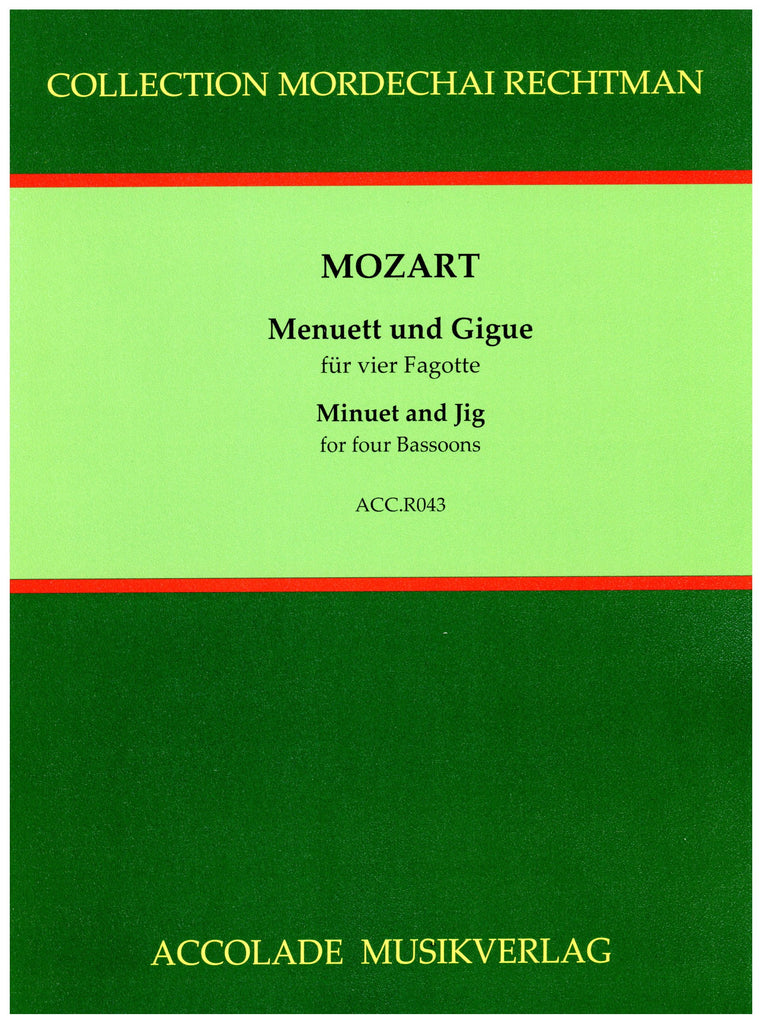 Mozart, Wolfgang Amadeus % Minuet & Gigue K576b & K574 (Score & Parts)-4BSN