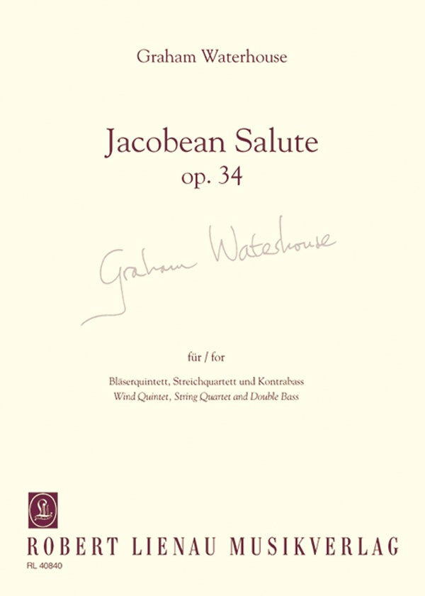Waterhouse, Graham % Jacobean Salute Op 34 (Score Only)-WW5/STG4/KB
