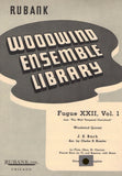 Bach, J.S. % Fugue XXII, V1 (score & parts) - WW5 [POP]