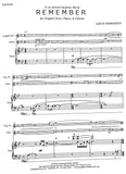Markovich, Judith % Remember (score/parts) - EH/PN/PERC