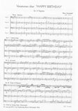 Schottstadt, Rainer % Variations on "Happy Birthday" (score & parts) - 4BSN