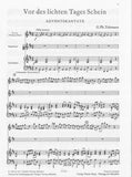 Telemann, Georg Philipp % Vor des Lichten Tages Schein from the "Advent Cantata"-OB/VOICE/PN (Basso Continuo)
