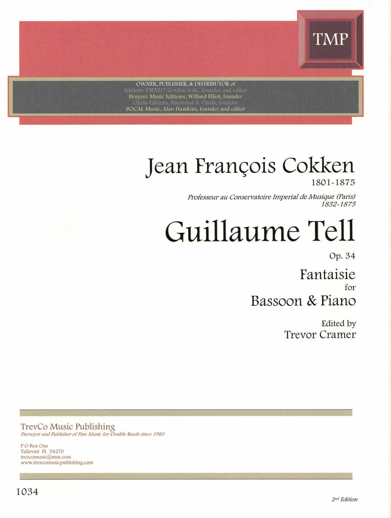 Cokken, Jean-Francois Barthelemy % William Tell Fantasy, op. 34 - BSN/PN