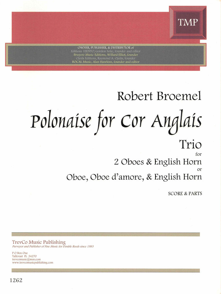 Broemel, Robert % Polonaise for Cor Anglais (score & parts) - 2OB/EH or OB/OBD'AM/EH
