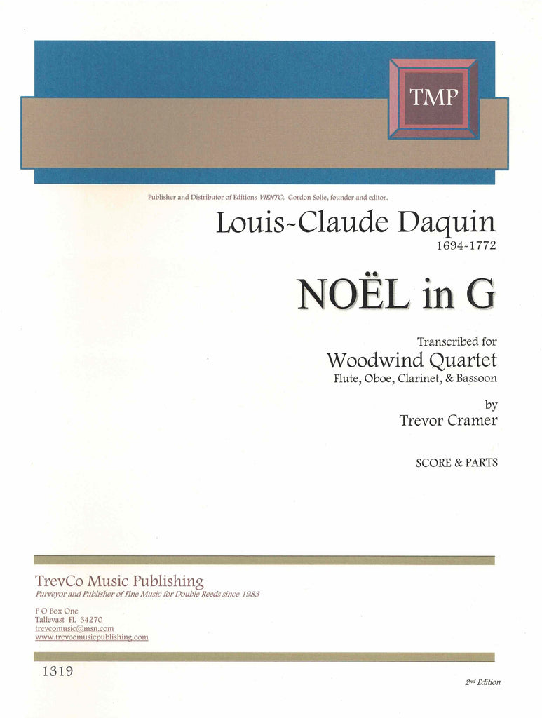 Daquin, Louis-Claude % Noel in G Major (Score & Parts)-WW4