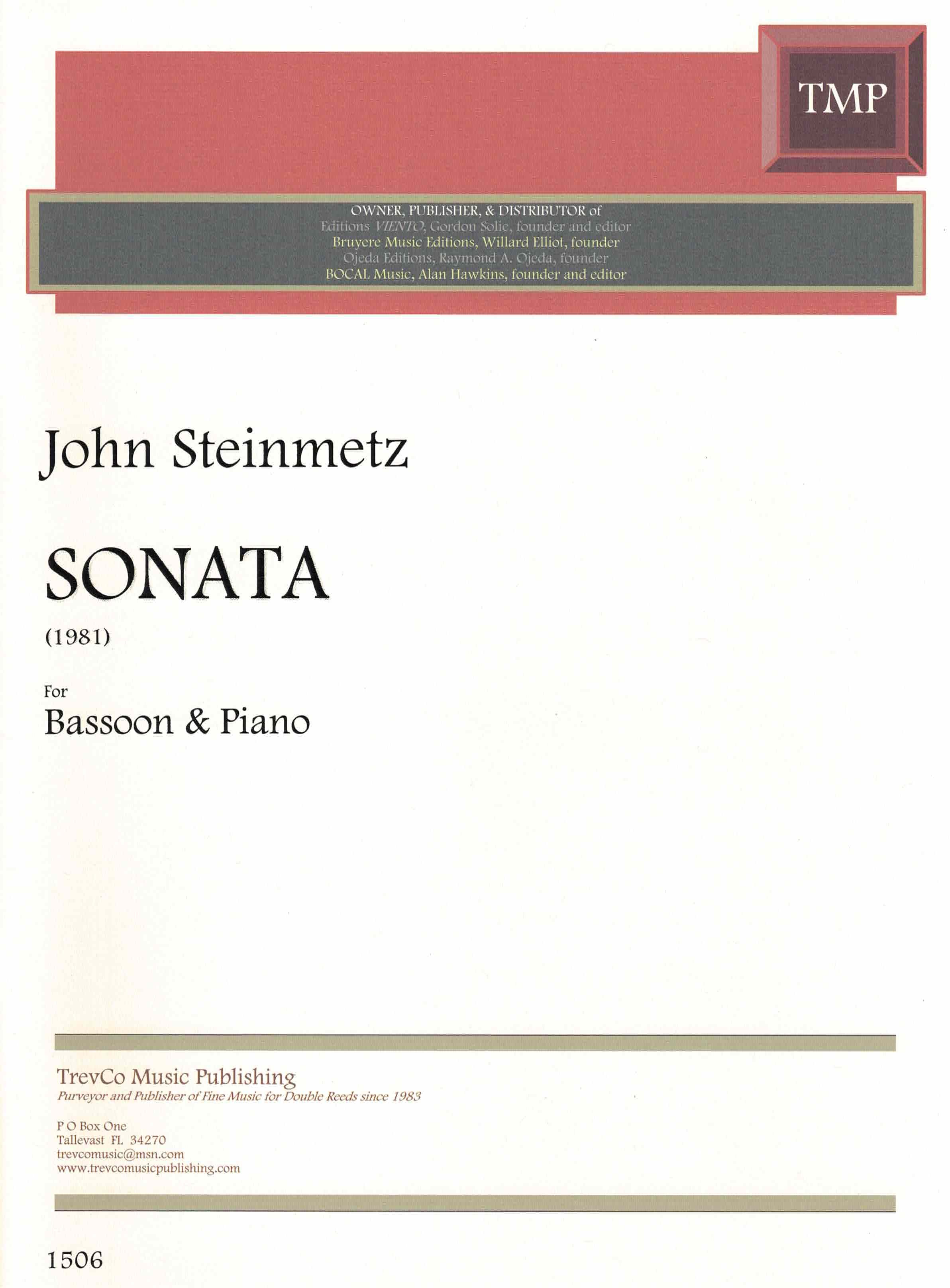 Sonata (1981) - BSN/PN - Trevco Music