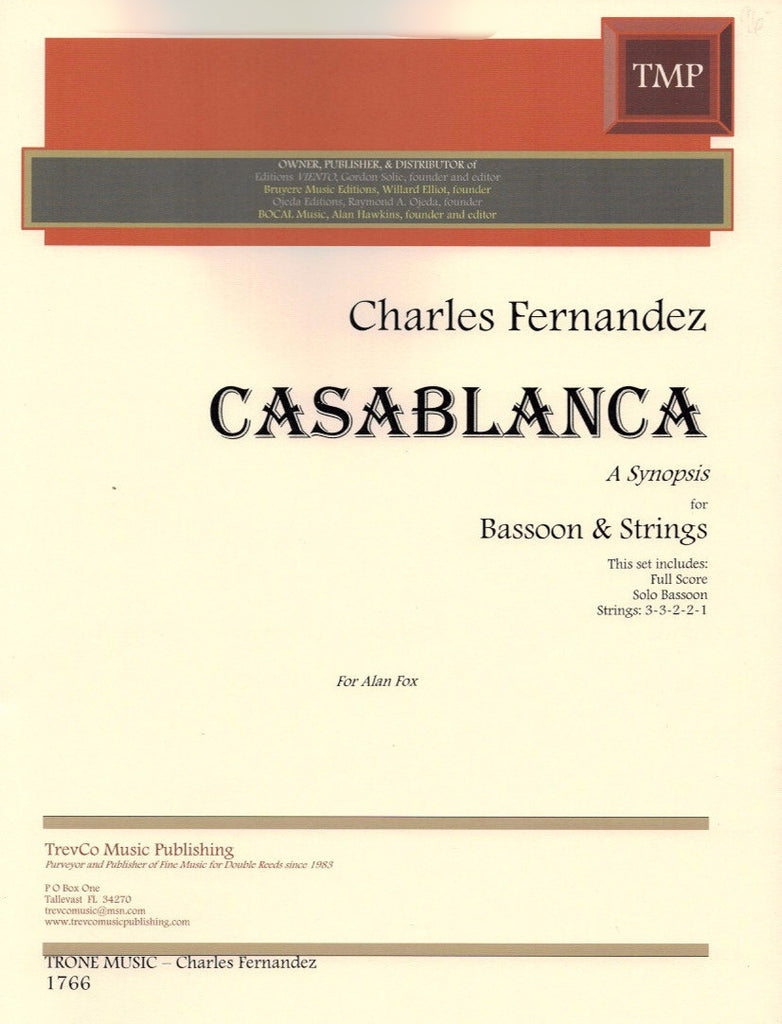Fernandez, Charles % Casablanca (Score & Set)-BSN/STGS