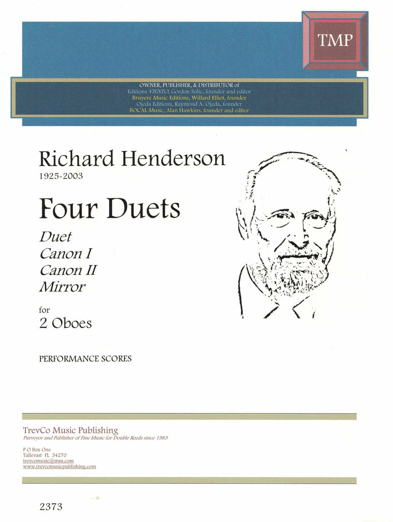 Henderson, Richard % Four Duets (Performance Scores)-2OB