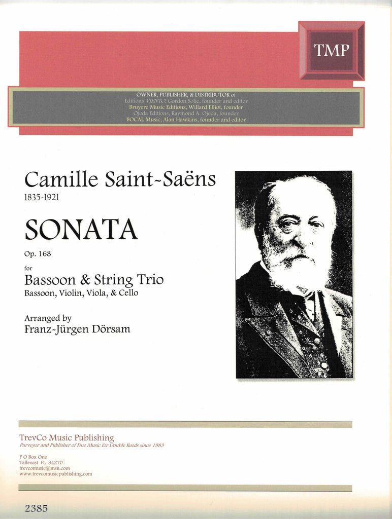 Saint-Saens, Camille % Sonata, op. 168 (score & parts) - BSN/STG3