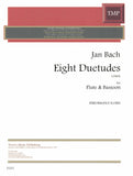 Bach, Jan % Eight Duetudes (performance scores) - FL/BSN