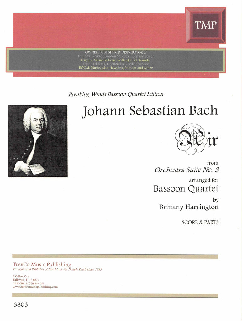 Bach, J.S. % Air from Orchestra Suite #3 (score & parts) - 4BSN