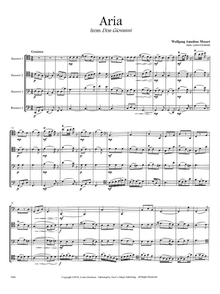 Aria from "Don Giovanni" (Glickman) (score Trevco Music