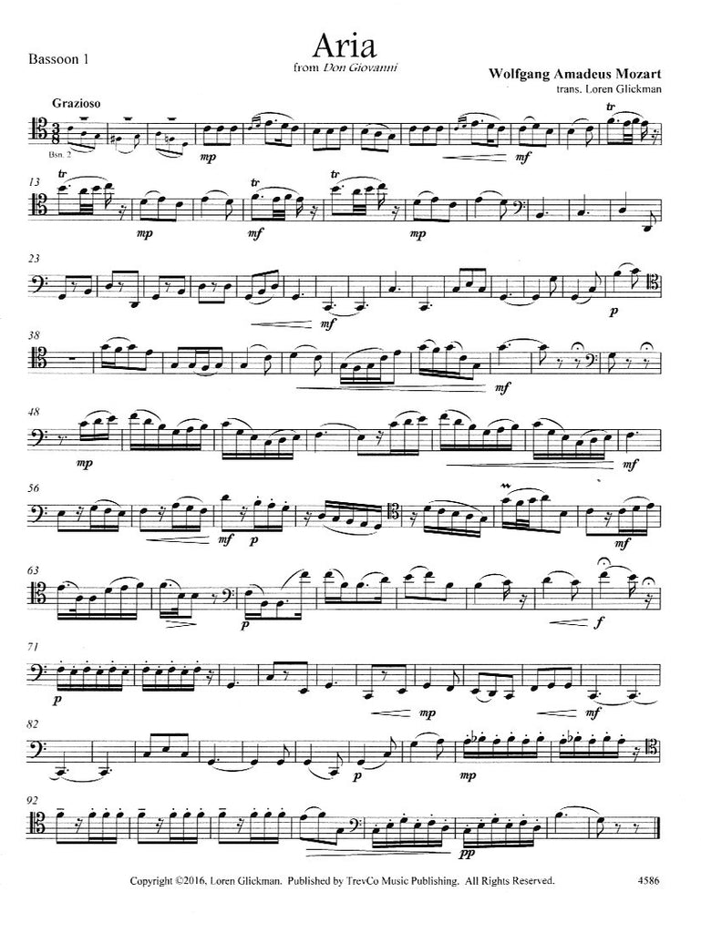 Aria from "Don Giovanni" (Glickman) (score Trevco Music