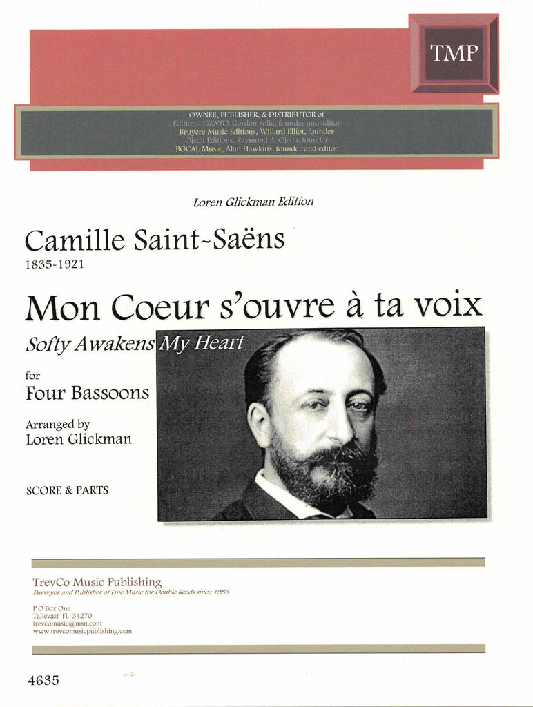 Saint-Saens, Camille % Mon Coeur s'ouvre a ta voix (Glickman) (Score & Parts)-4BSN