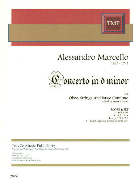 Marcello Oboe Concerto dminor orch TCO - cover