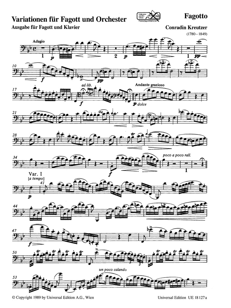 スーパーセール 目玉商品 Variations Music Trevco - BSN/PN - (Joppig) Bassoon for アート・デザイン・音楽