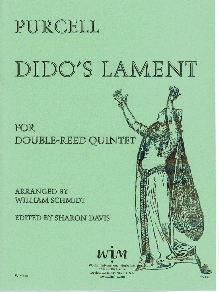 Purcell, Henry % Dido's Lament (score & parts) - 2OB/EH/2BSN