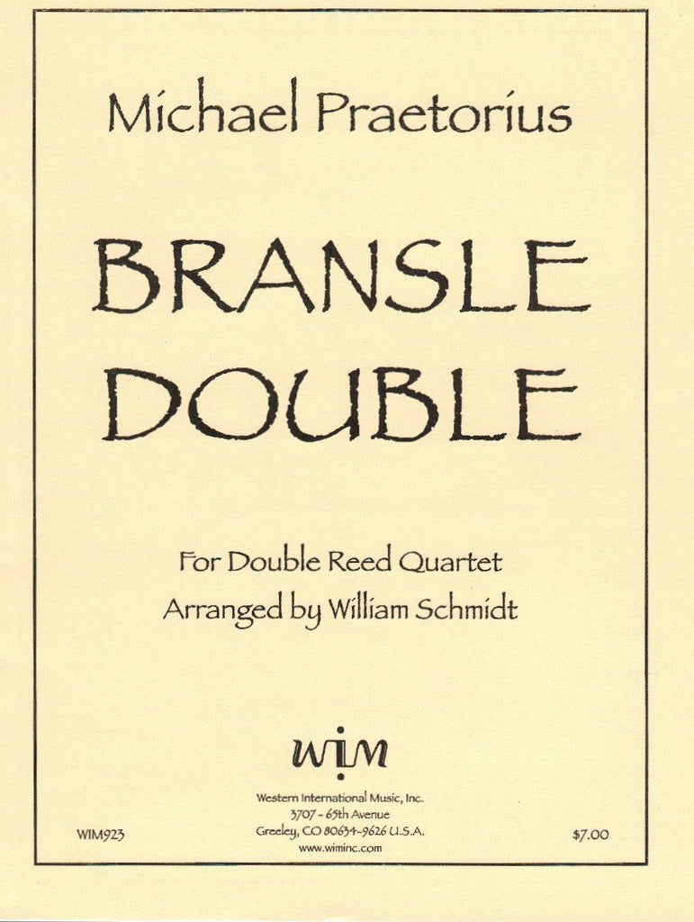 Praetorius, Michael % Bransle Double (Score & Parts)-OB/EH/2BSN