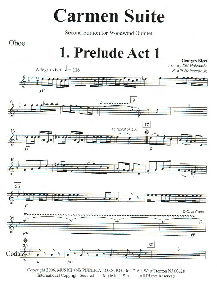 Carmen Suite (score & parts)-WW5 - Trevco Music Carmen Suite (score & parts)-WW5 - Trevco Music