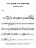 Bach, J.S. % Jesu, Joy of Man's Desiring (score & parts) - 2OB/EH/BSN