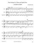 Weait, Christopher % Three Settings (score & parts) - 2OB/EH