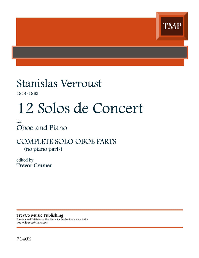 12 Solos de Concert: Complete solo oboe parts - - Trevco Music