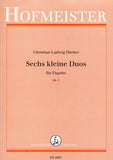 Dietter, Christian Ludwig % Six Little Duos, op. 1 (performance score) - 2BSN