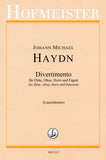 Haydn, Michael % Divertimento in D Major (parts only) - FL/OB/BSN/HN