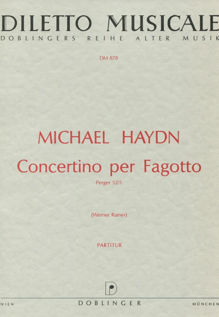 Haydn, Michael % Concertino per Fagotto (score) - BSN/ORCH